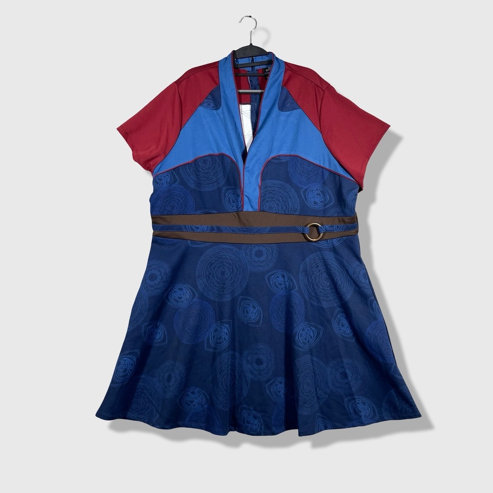 Her Universe Doctor Strange Dress Women 4X Blue Red Cosplay Geek Chic Aesthetic